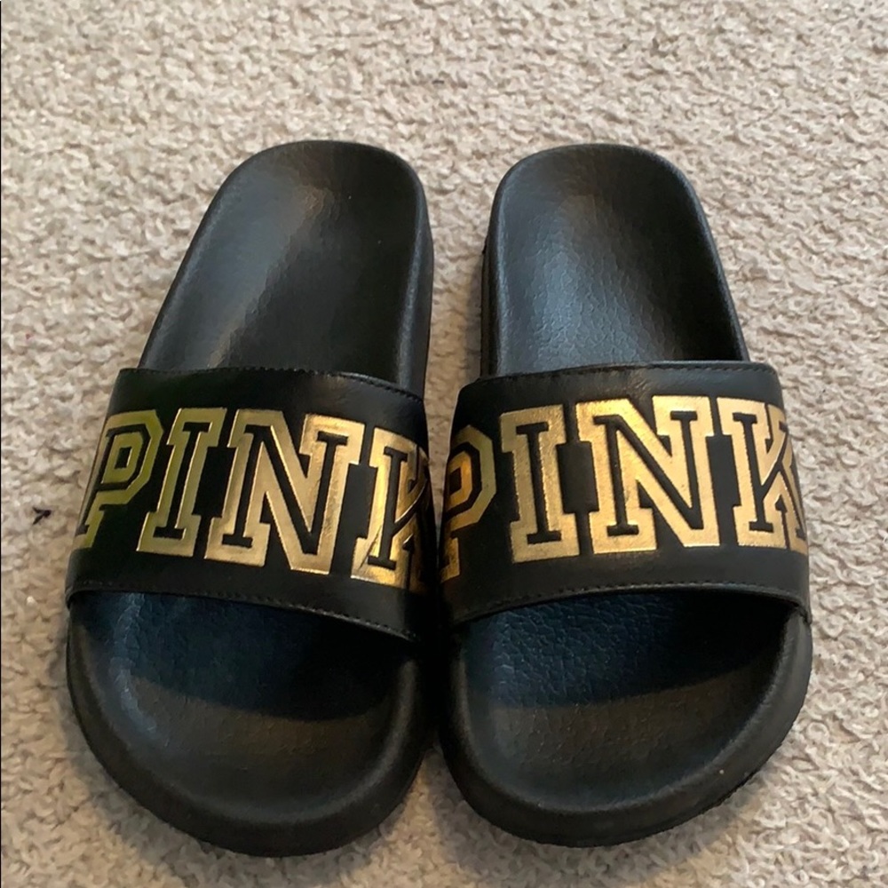 Black and gold slides